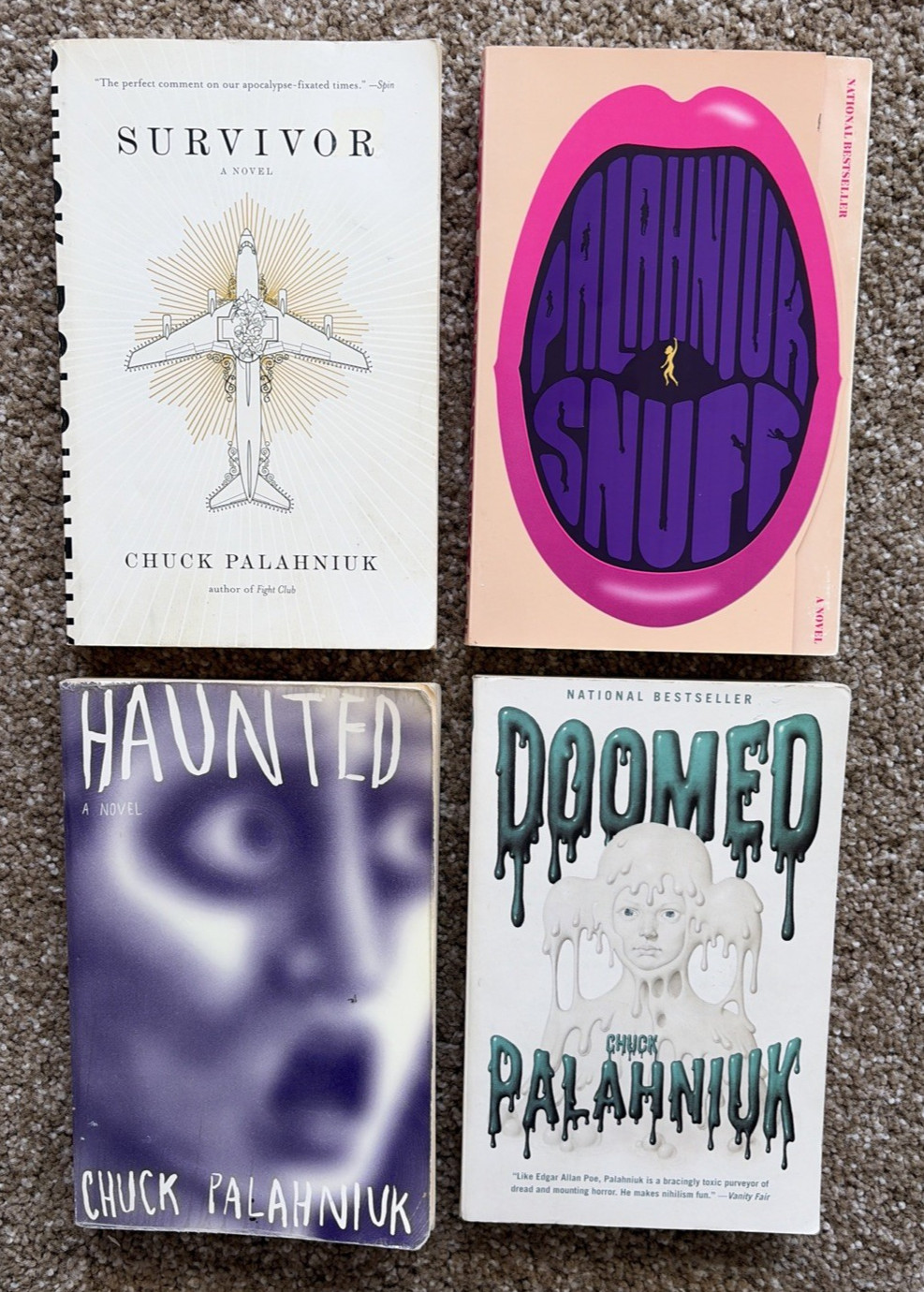 Lot Of 12 Chuck Palahniuk Books 9 PB & 3 HC Choke Haunted Snuff Lullaby Diary VG