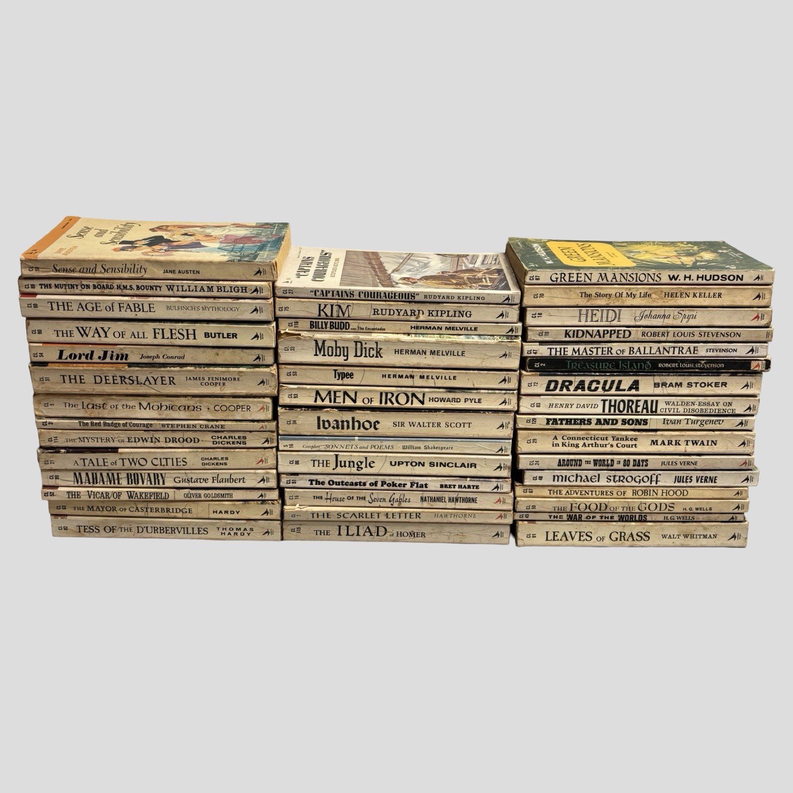 Airmont Classic Literature Paperback Book Lot Of 43 Vintage Assorted Titles 60s