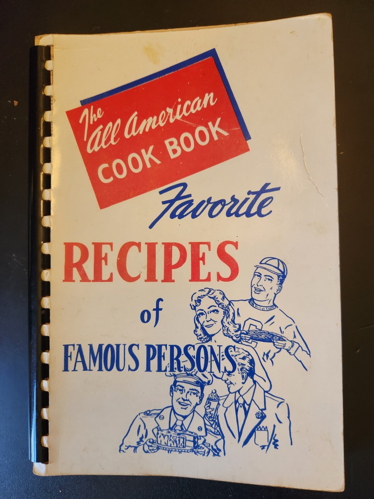 All American Cook Book Favorite Recipes of Famous Persons spiral adlai stevenson