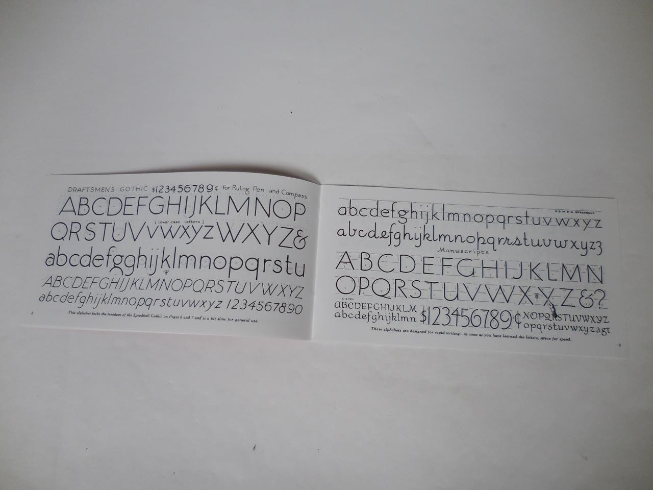 Speedball Elementary Alphabets by Ross F. George, Font Writing Book