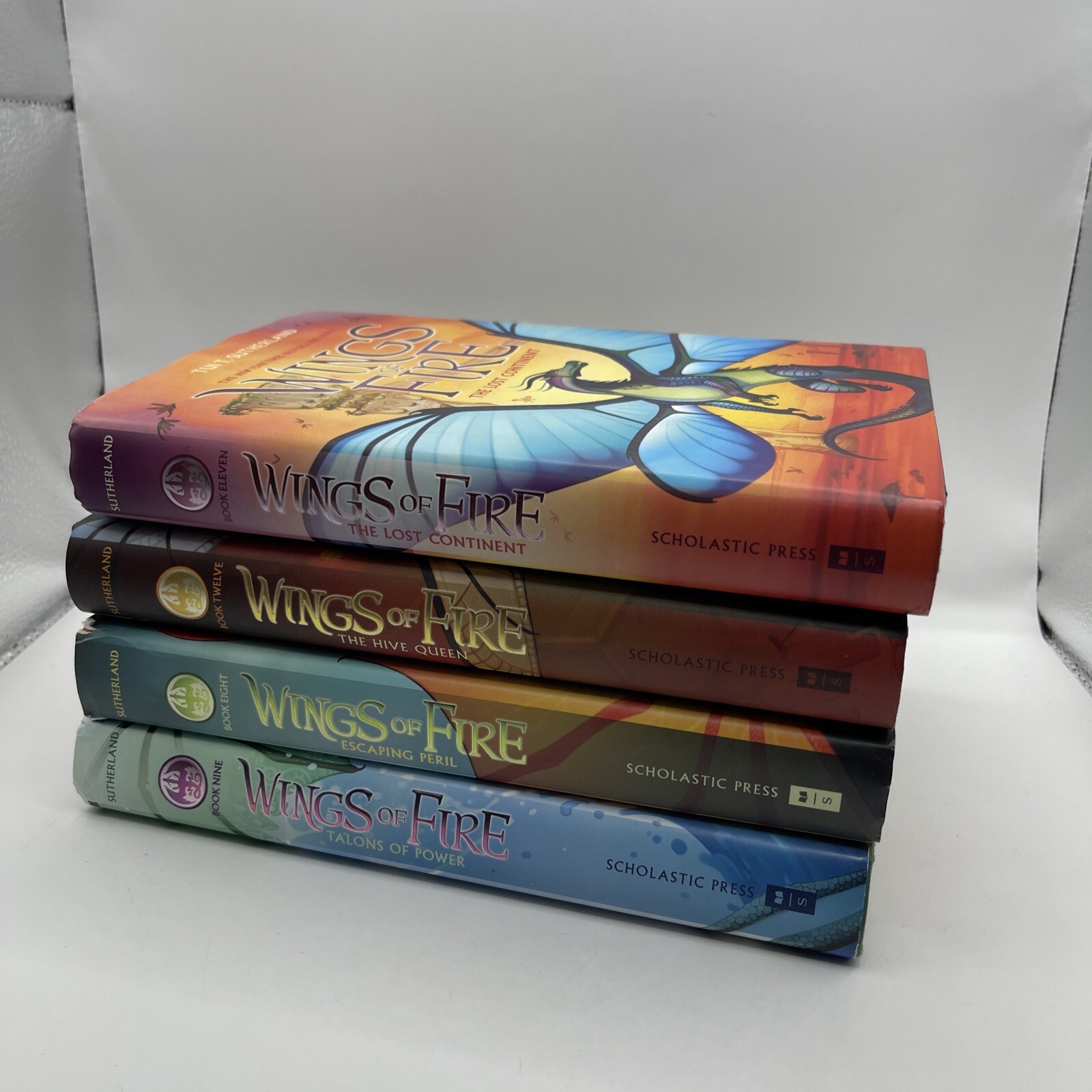 Tui T. Sutherland Wings Of Fire Hardcovers 8,9,11,12 First Printing Scholastic