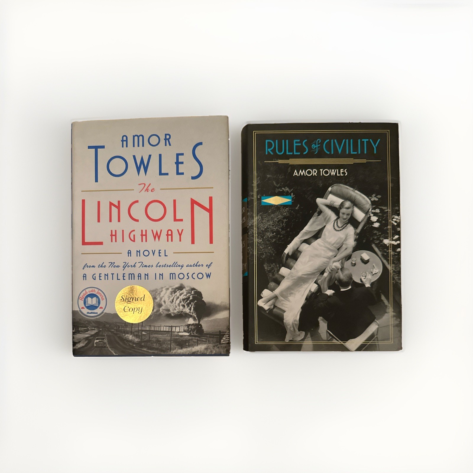 SIGNED Lincoln Highway And Rules Of Civility BY Amor Towles 2 Book Lot 1st/1st