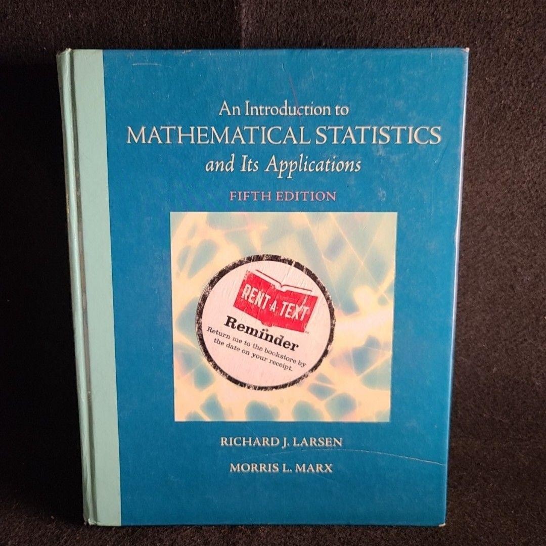 An Introduction To Mathematical Statistics Larsen Marx Prentice Hall Hardcover