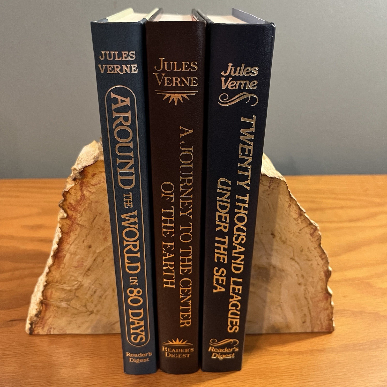 3 Jules Verne w/ INSERTS, UNREAD Reader’s Digest World’s Best Reading- Leagues..