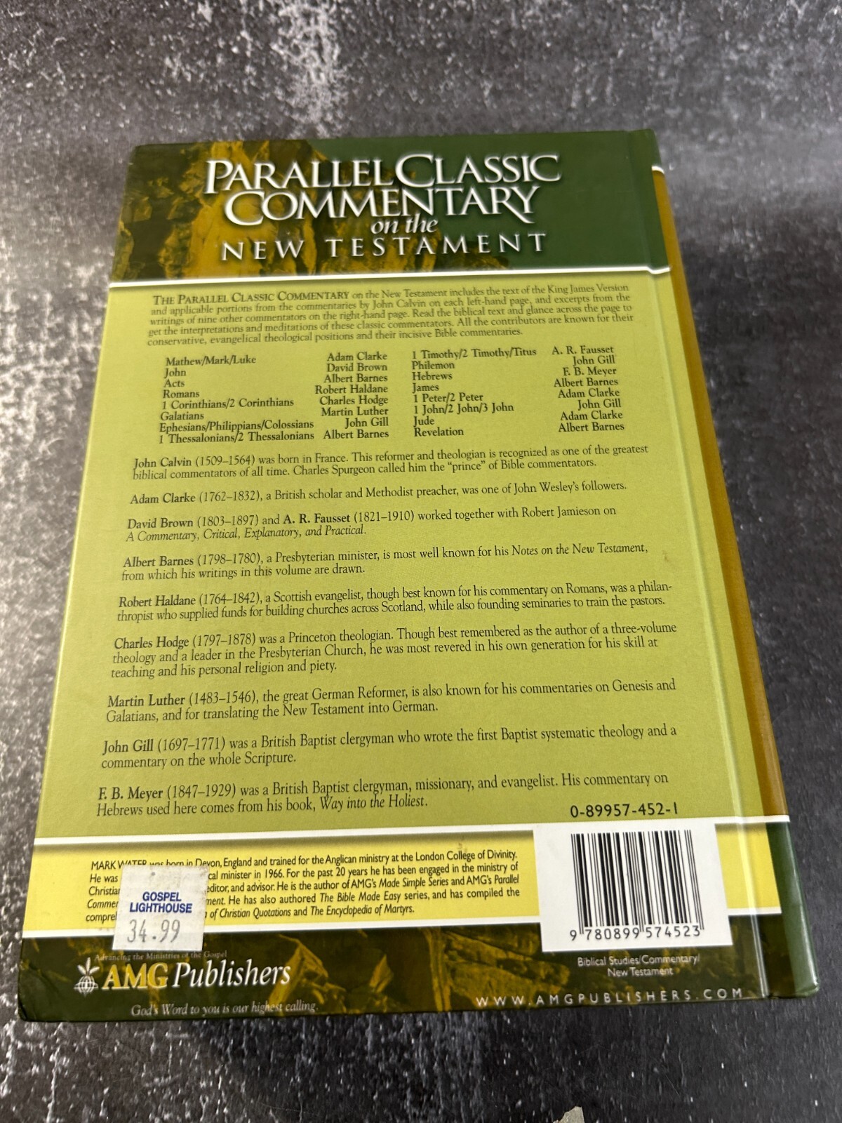 Parallel Classic Commentary on the New Testament by Mark Water (edited by)