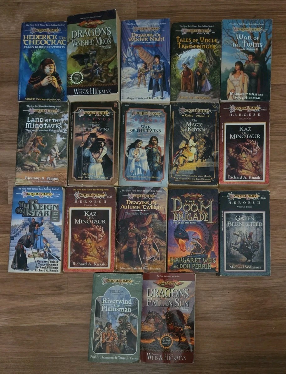 Lot Of 17 DragonLance Books, Pre-owned Vintage Paperback