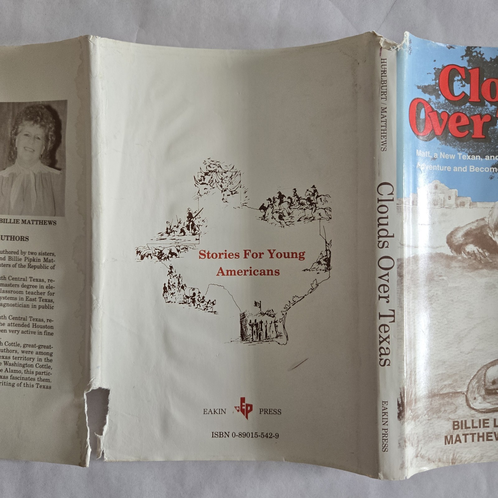 SIGNED 1st Ed 1986 Clouds Over Texas – Billie Pipkin Matthews – Eakin Press
