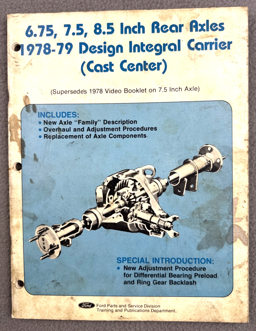OEM Ford 1978-79 6.75 7.5 8.5 Inch Rear Axle Design Integral Carrier FPS 365-452