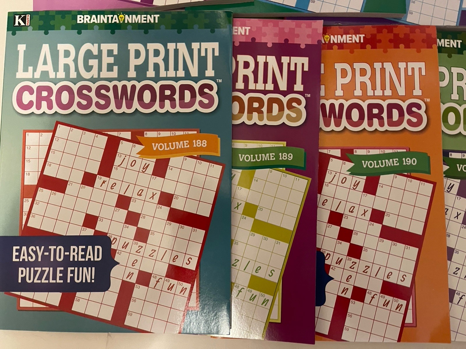 Mega Lot 9 Kappa Large Print Crossword Books Braintainment NEW Free Ship