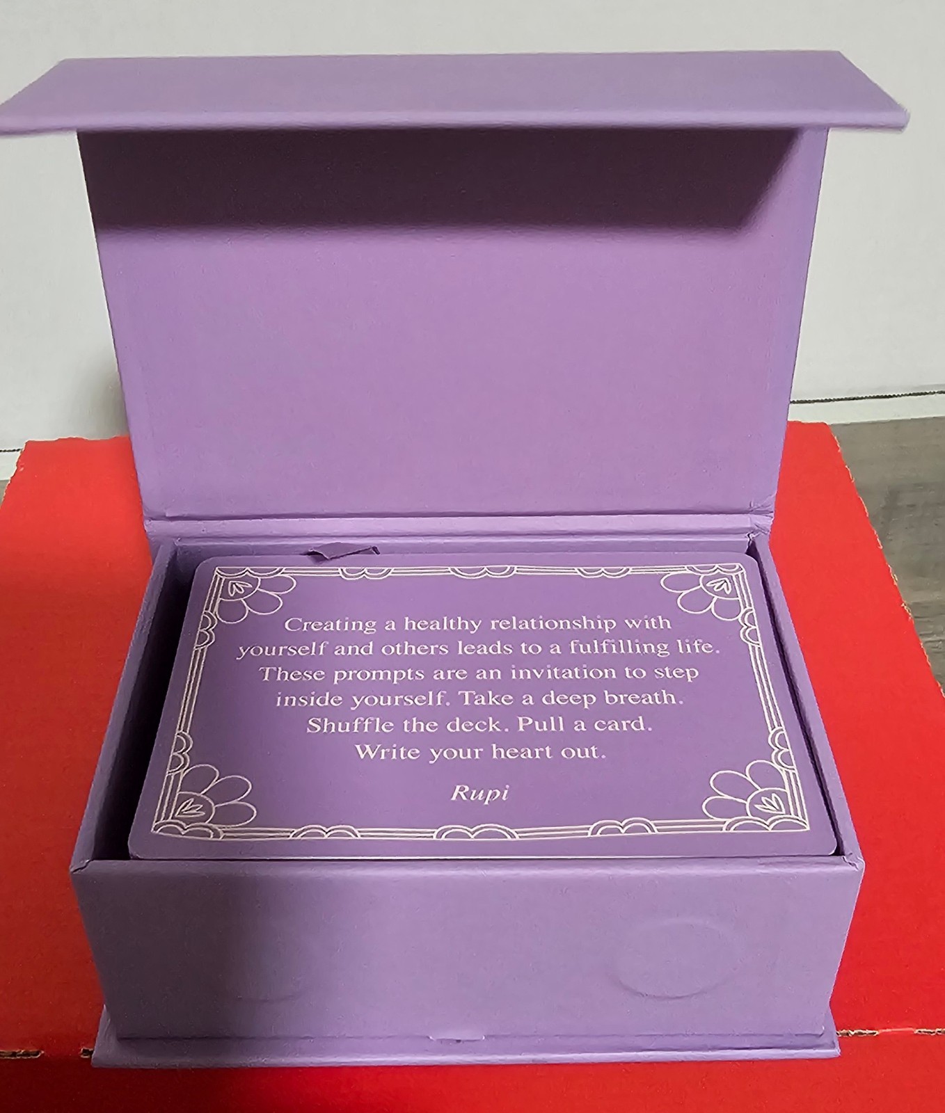 Rupi Kaur’s Writing Prompts Relationships, Cards Andrews McMeel Publishing