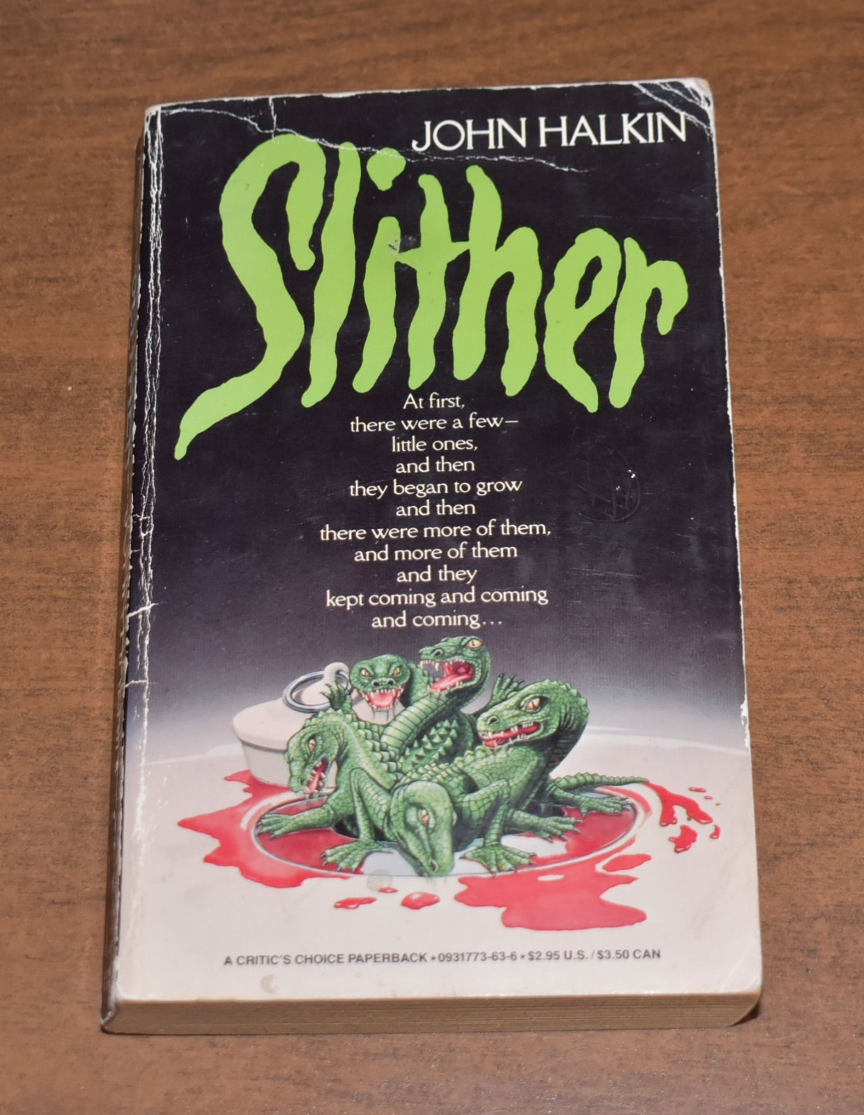 Slither – John Halkin 1986 Critic’s Choice Lorevan Publishing Paperback