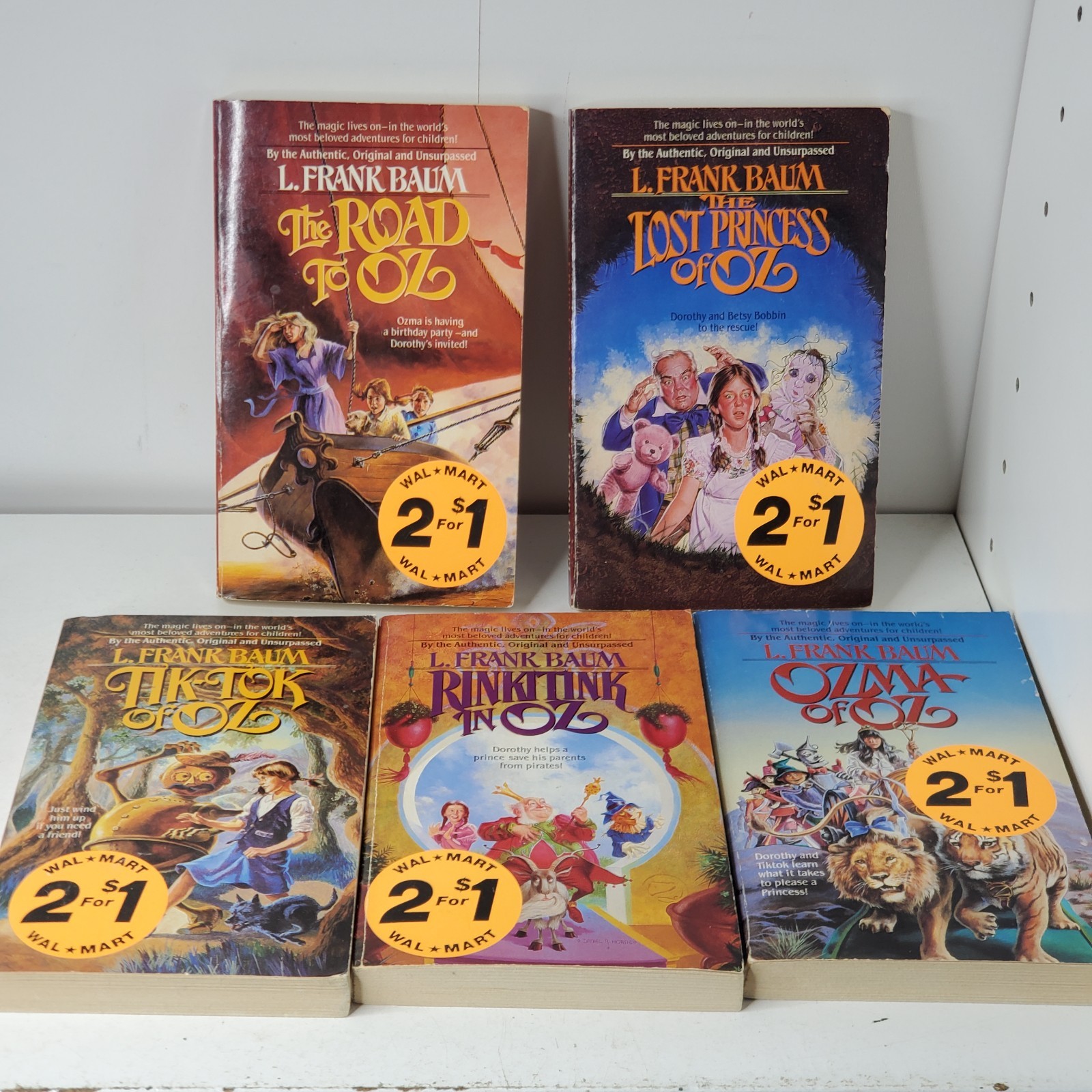 Lot of 5 Wizard of Oz Series Paperback Book L. Frank Baum Walmart Special PB
