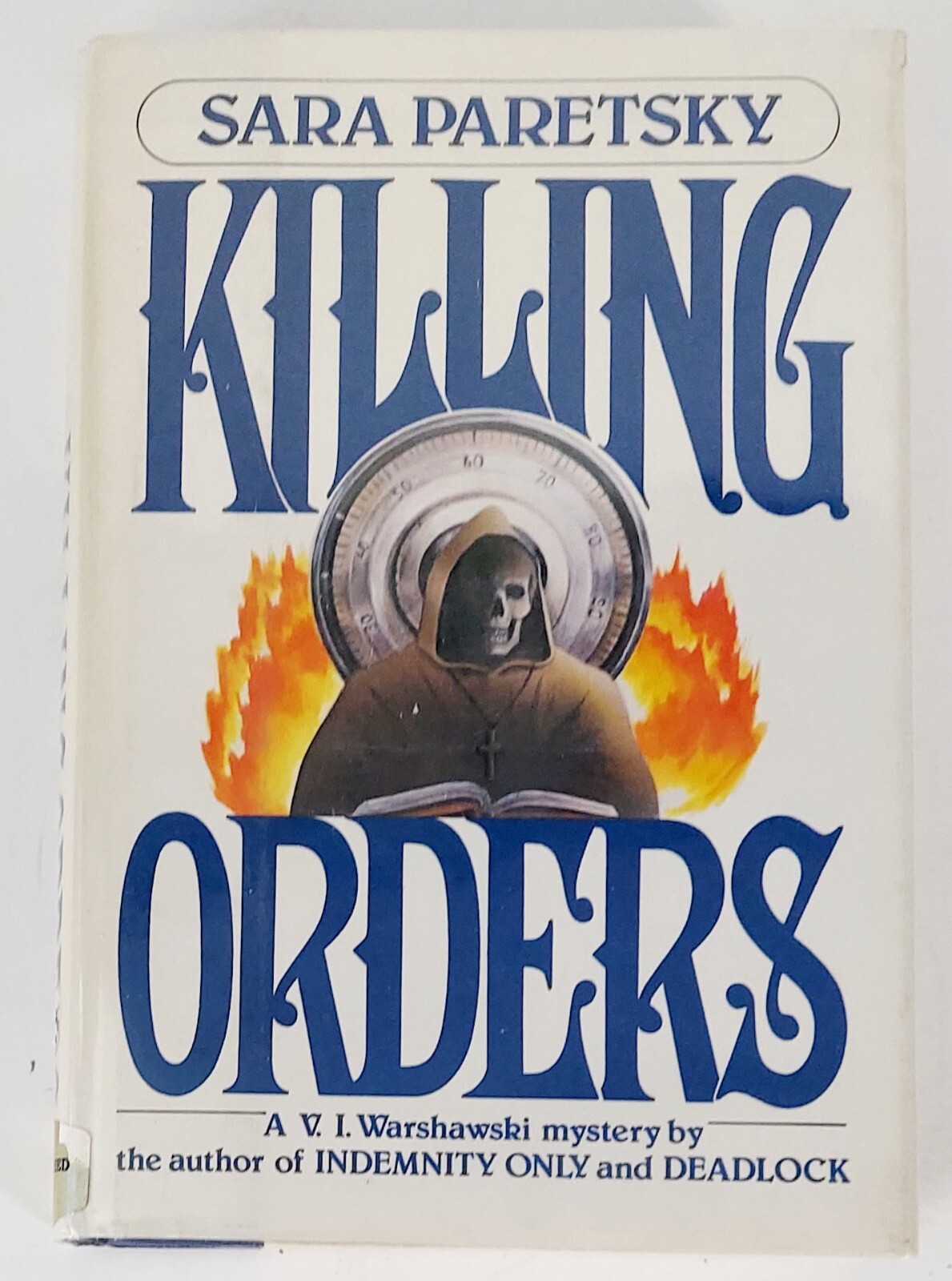 Killing Orders, Sara Paretsky (1985 HC) Signed First Edition. V. I. Warshawski