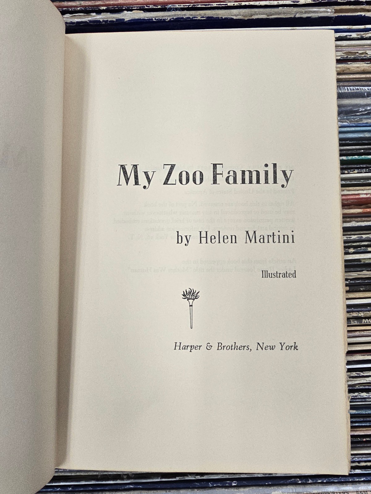 MY ZOO FAMILY 1955 Helen Martini Illustrated Vintage Collectible Rare Book