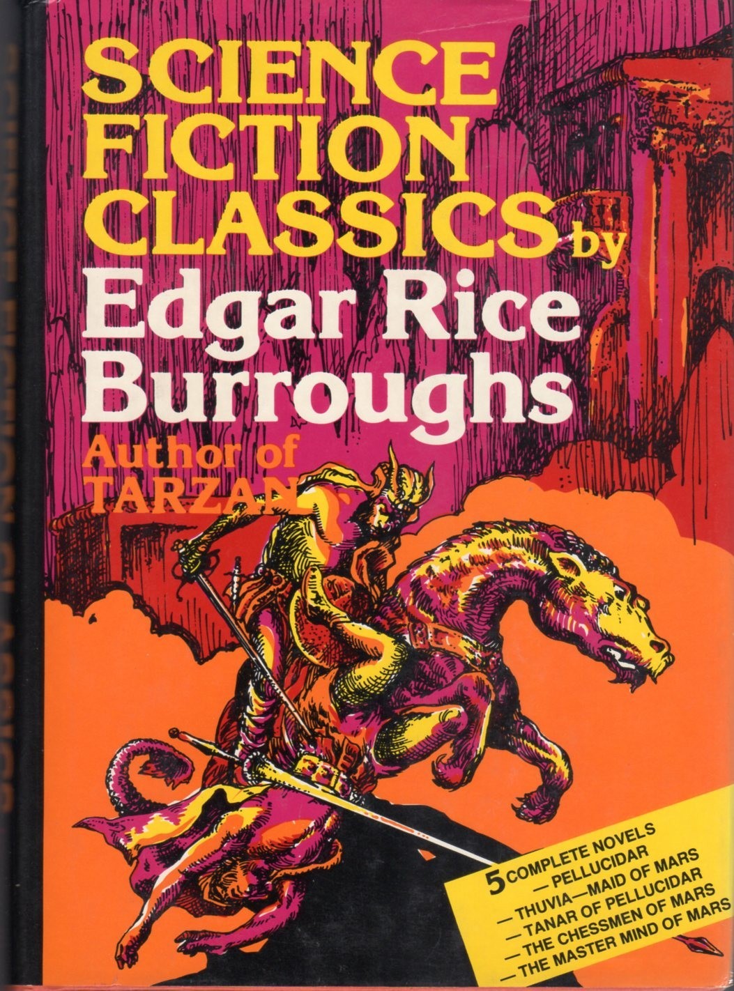 Science Fiction Classics by Edgar Rice Burroughs 5 Novels 451 pages (1982) HC