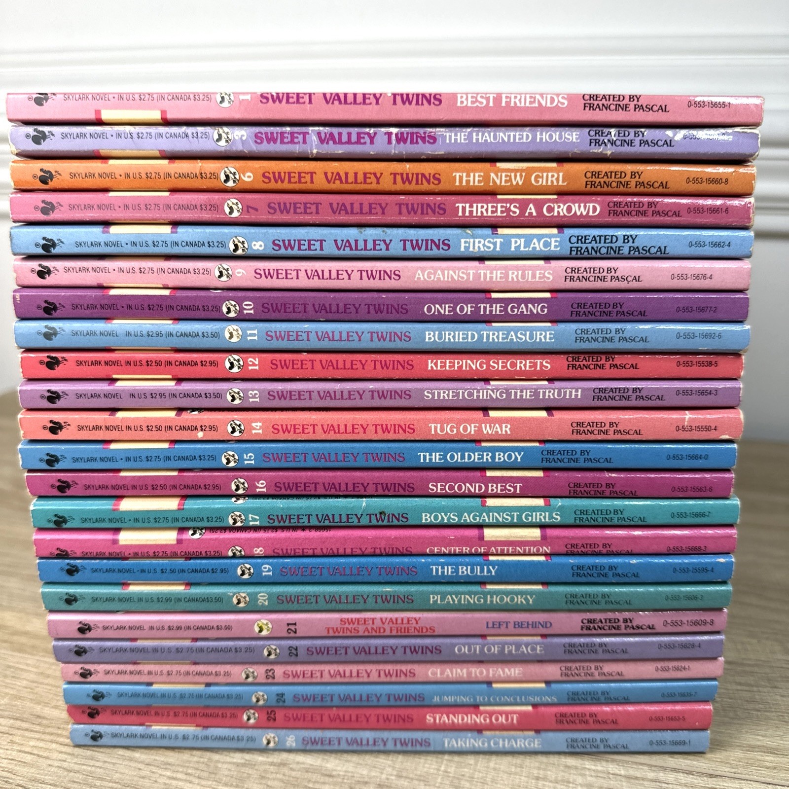 Vintage 80’s Sweet Valley Twins Book Lot (23 Books) – Missing #2, #4, #5 Pascal