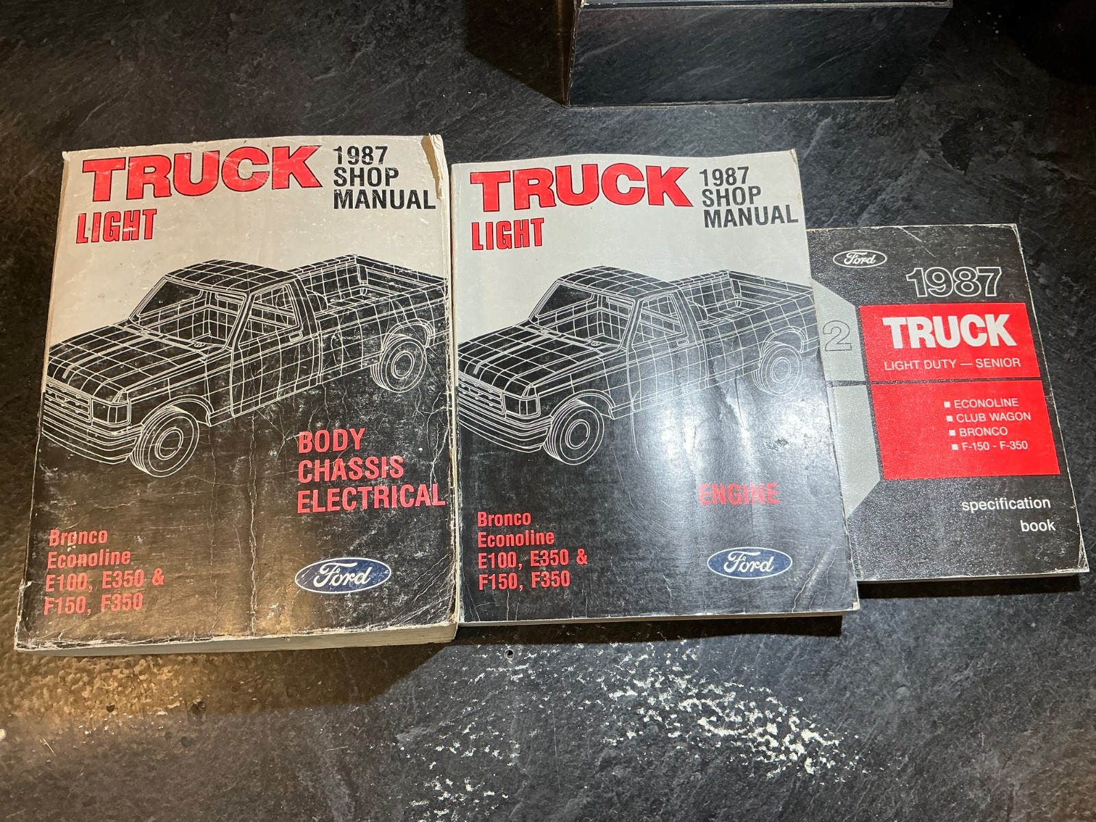 1987 Ford Truck Shop Manuals F150 F350 F250 7.3L IDI Diesel Econoline Van Bronco