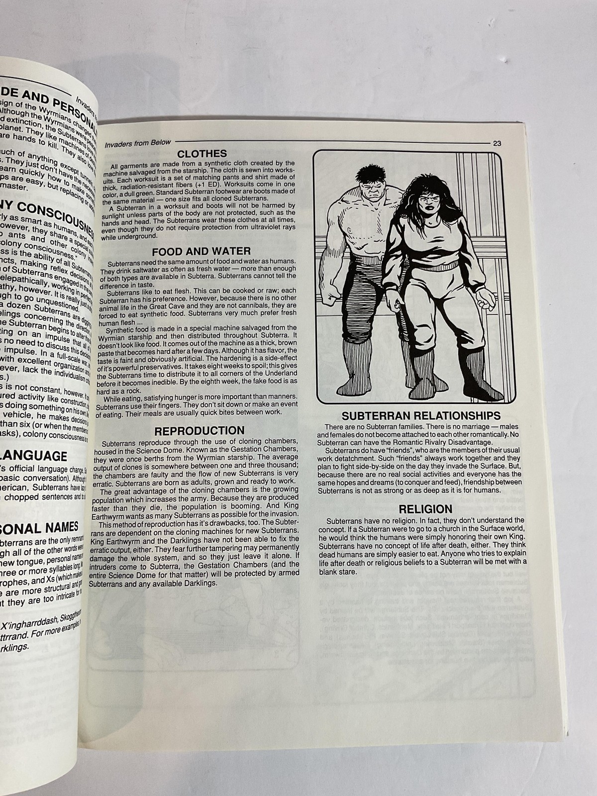 Vintage Invaders From Below Champions RPG Organization Book Hero Games ICE #409
