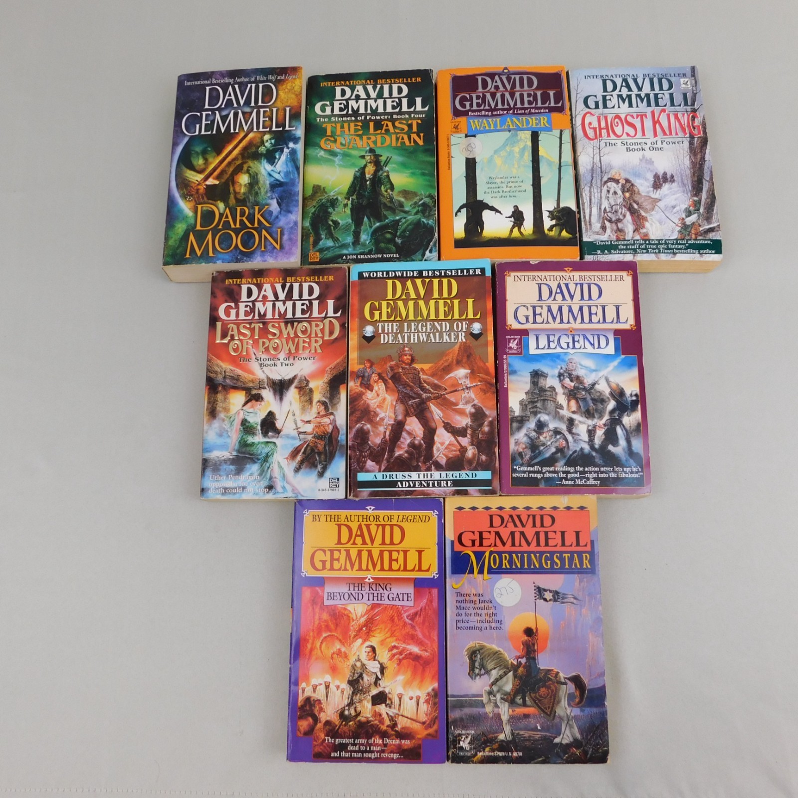 9pc Book Lot David Gemmell Paperbacks Drenai Saga Dark Moon Ghost