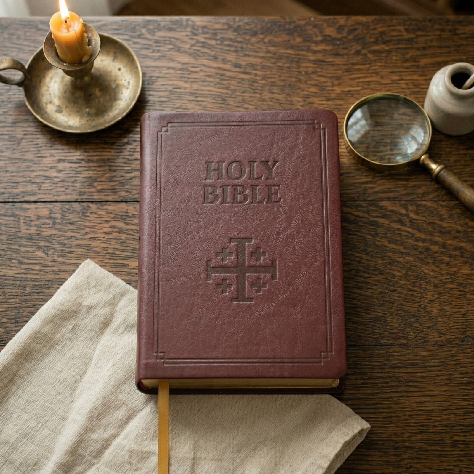 RSV-CE Catholic Bible Burgundy Deluxe Leatherette Gilded Edges