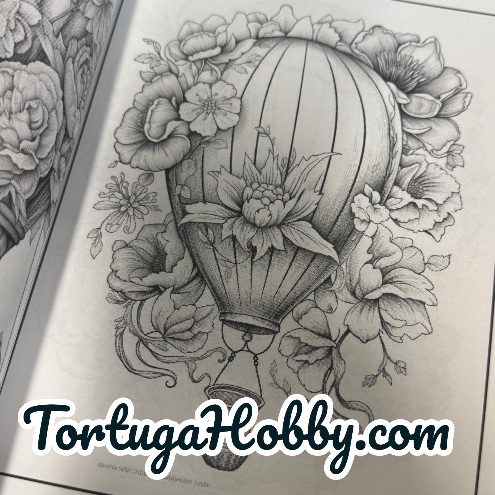 Hot Air Balloons & Boquets – Coloring Book. 100+ Pages.