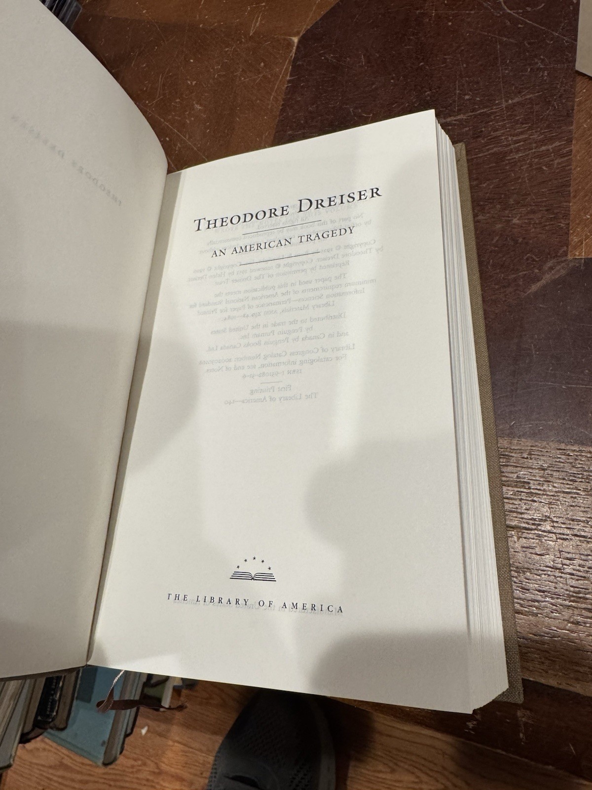 DREISER An American Tragedy – The Library of America (Hardcover)