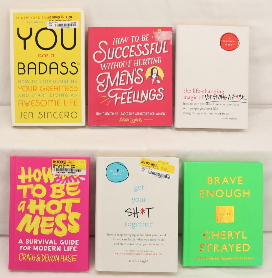 Lot of 6 Self-Help, Satire, Humor Books, Hot Mess, Your Sh*t Together, Badass