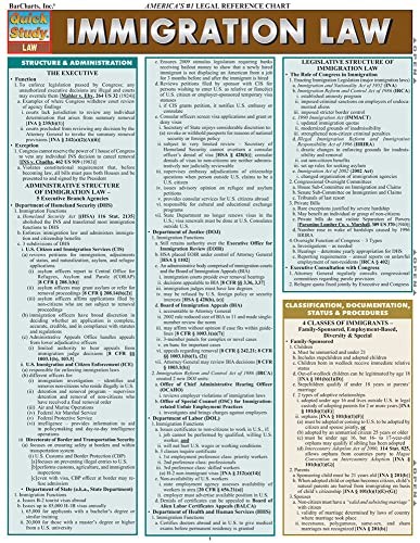 Immigration Law (Quick Study Law), Sanchez, John