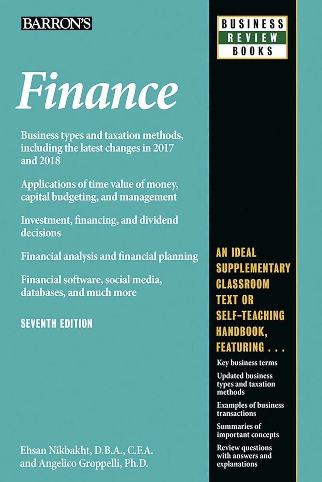 Finance by Angelico Groppelli and Ehsan Nikbakht (2018, Trade Paperback)