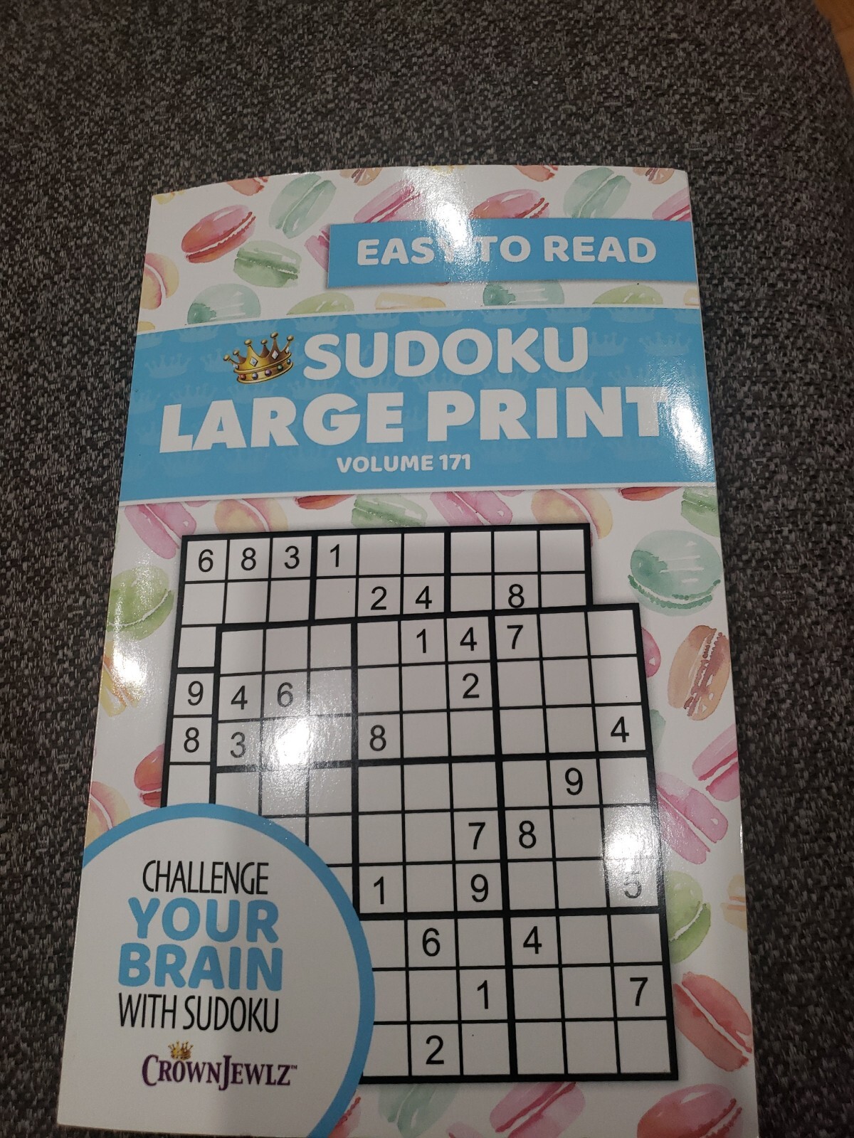 CrownJewlz Sudoku Large Print VOLUME 171 EASY-TO-READ PUZZLE FUN 100 PAGES
