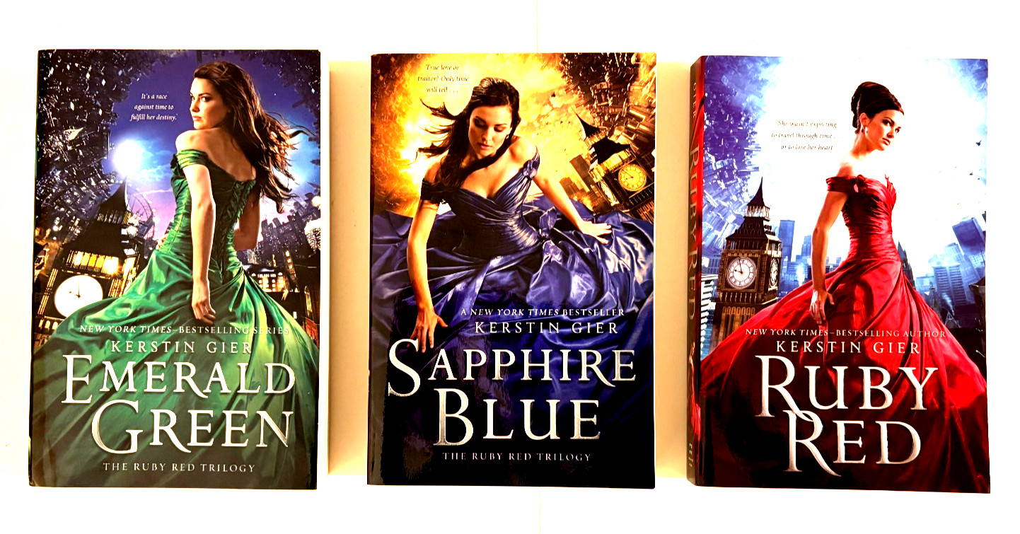 3 Kerstin Gier Books Lot Emerald Green Sapphire Blue Ruby Red: Trade Paperbacks
