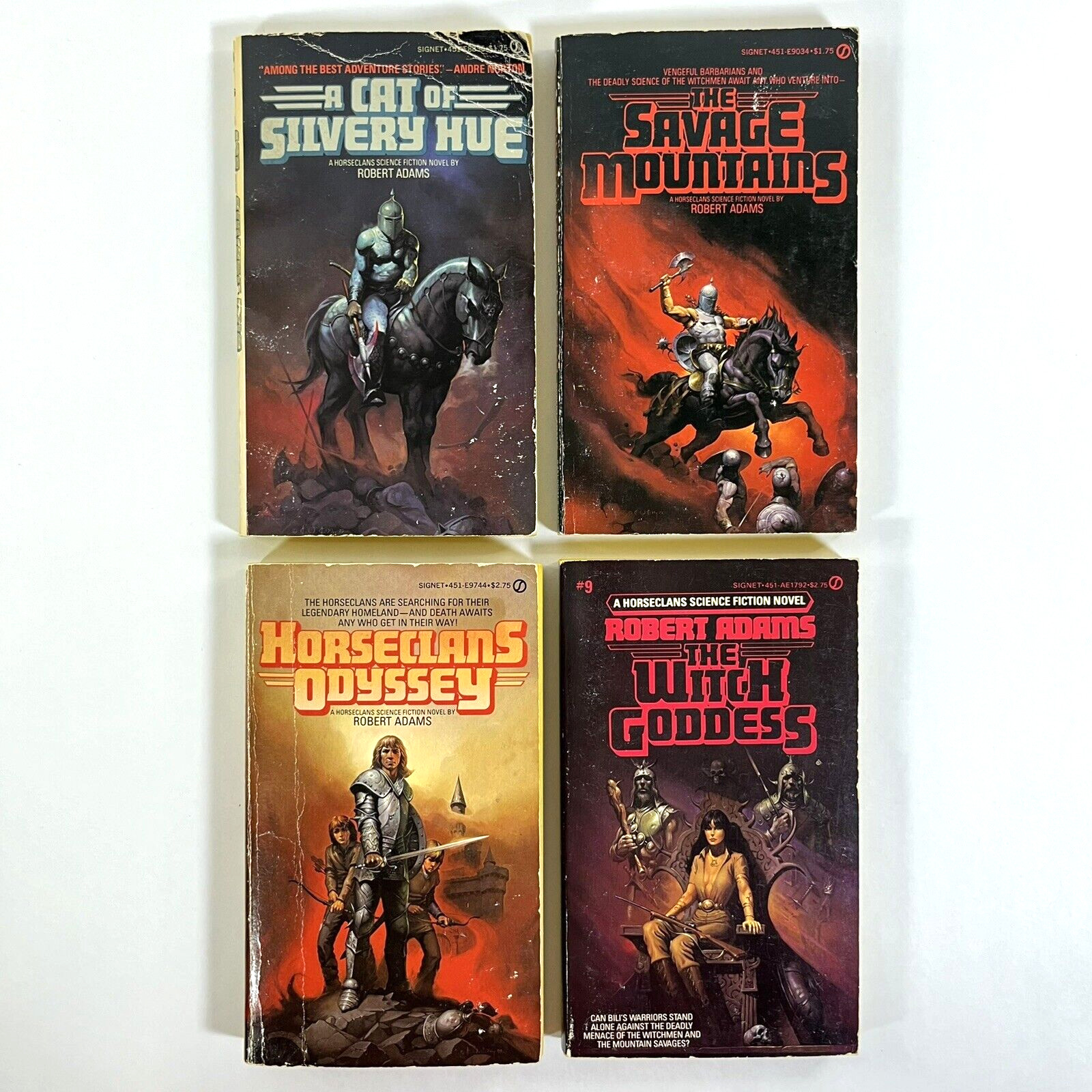 4 Robert Adams HORSECLANS Vintage Paperbacks 1st Print ▪ Ken Kelly cover art