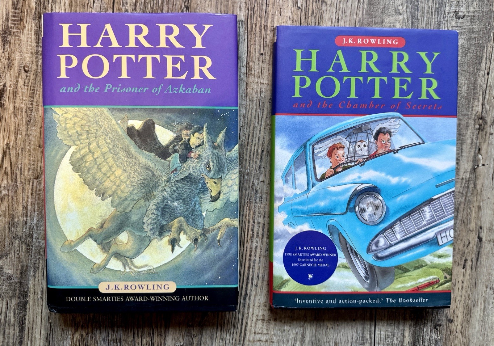 Harry Potter Chamber of Secrets & Prisoner Of Azkaban HC Book Lot Canada 1st Ed