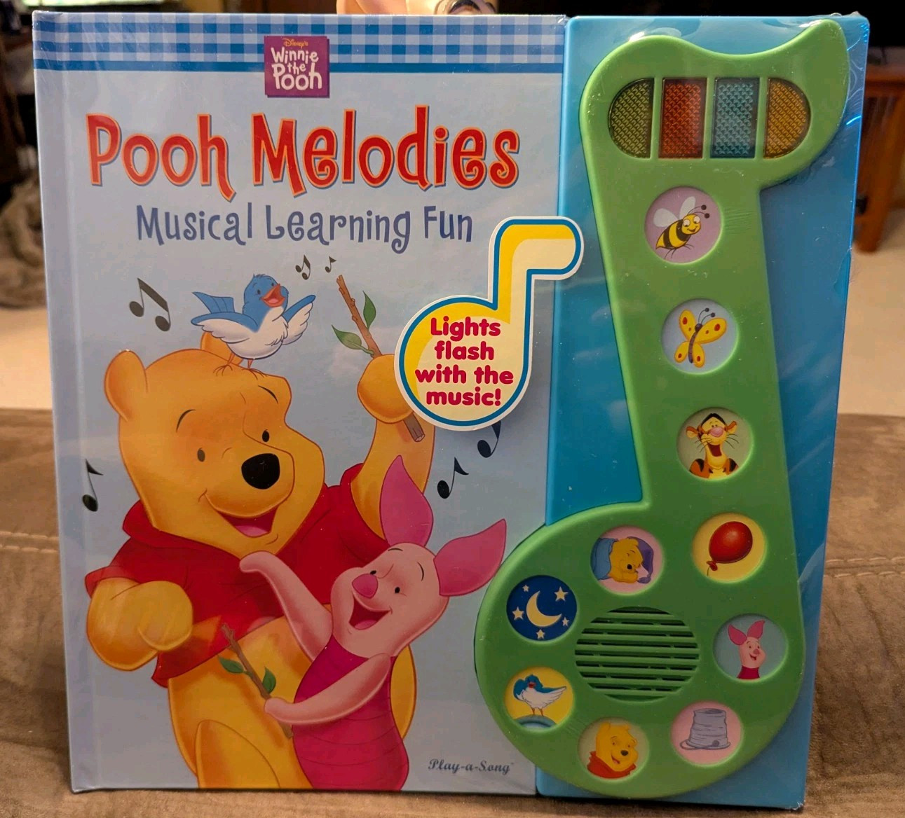 Vtg Disney Winnie The Pooh Play a Song Melodies Musical Learning Fun Book NEW