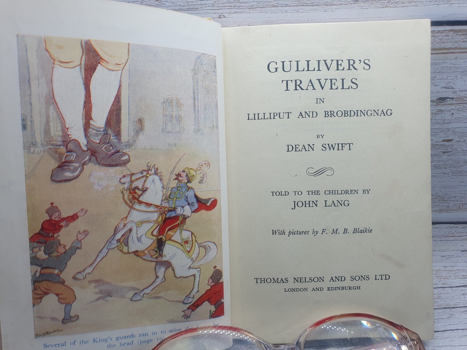 GULLIVER’S TRAVELS IN LILLIPUT AND BROBDINGNAG by Dean Swift, John Lang, 1950?