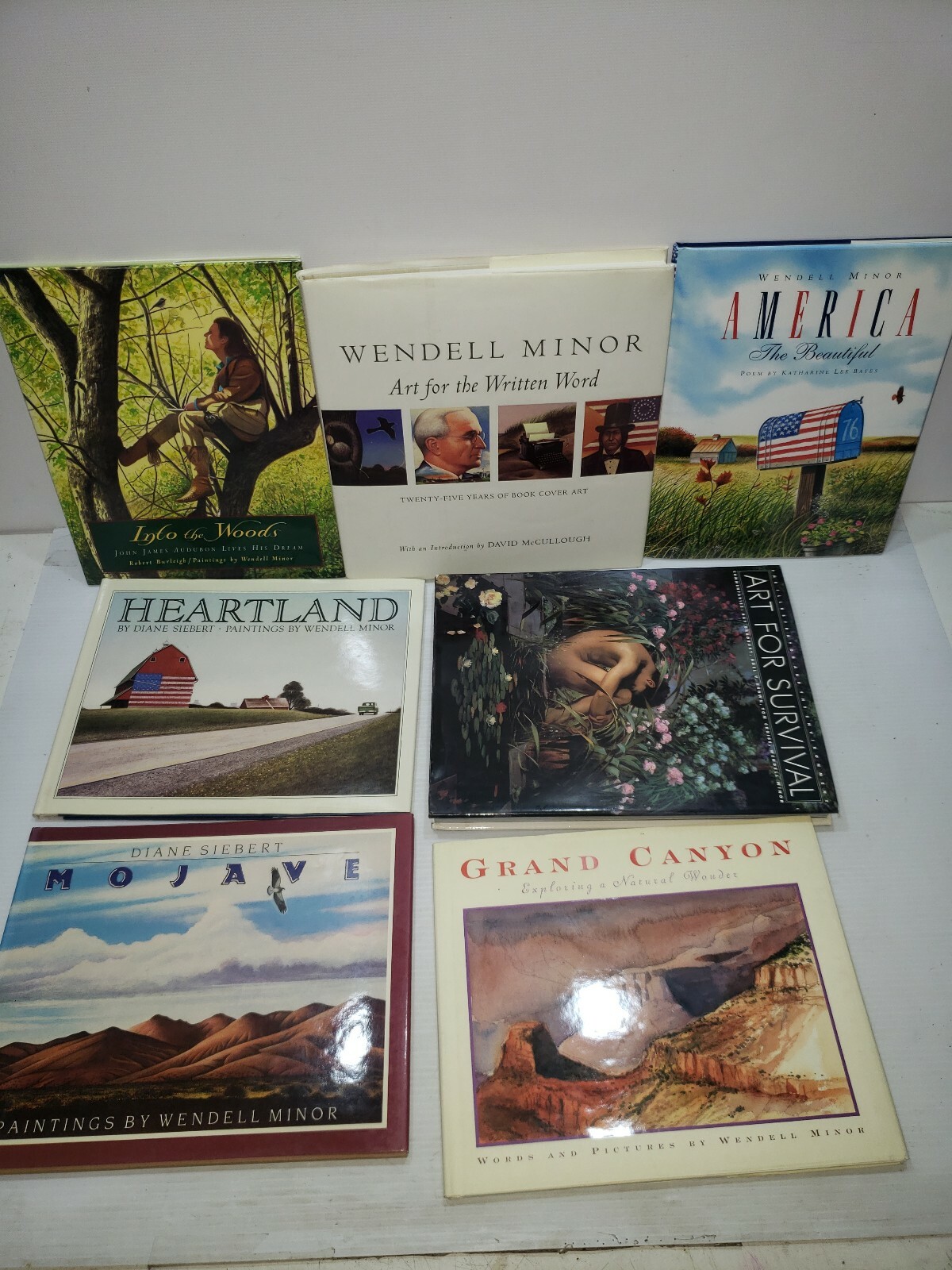 Wendell Minor SIGNED AUTOGRAPHED lot of 7 books all signed