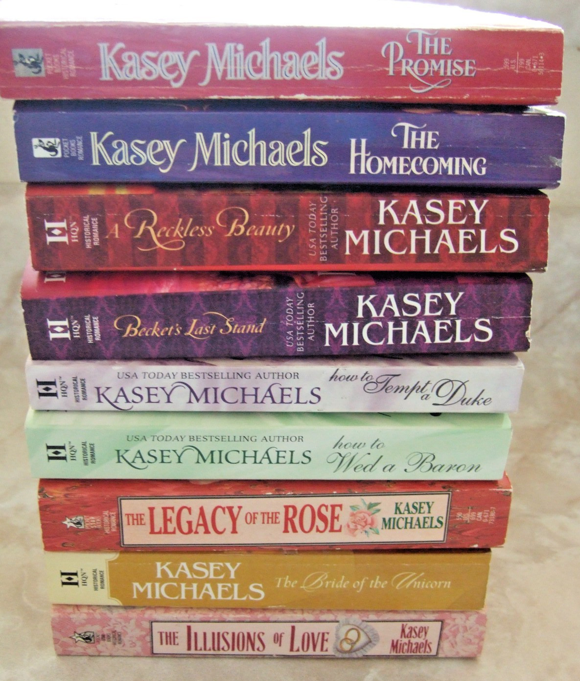 LOT OF 9 KASEY MICHAELS HISTORICAL ROMANCE NOVELS Mixed Series Paperbacks