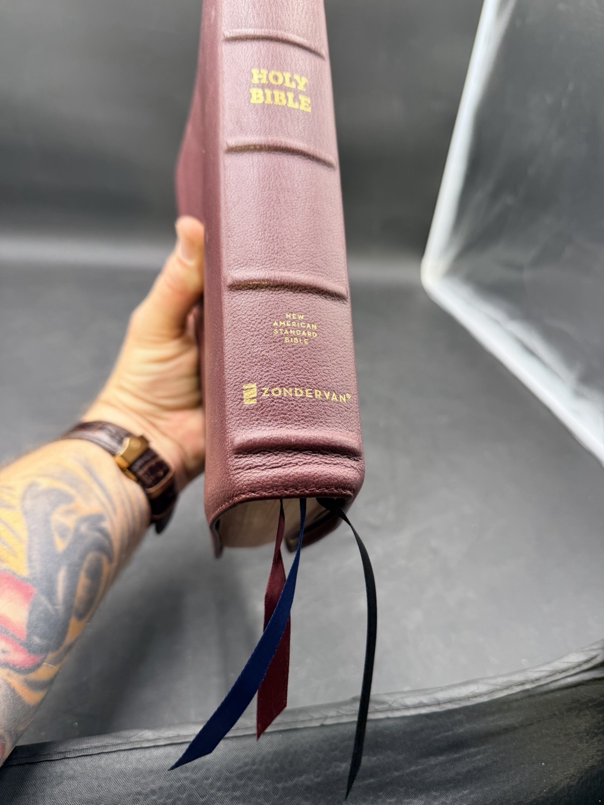 NASB, Single-Column Reference Bible, Wide Margin, Premium Goatskin Leather,…