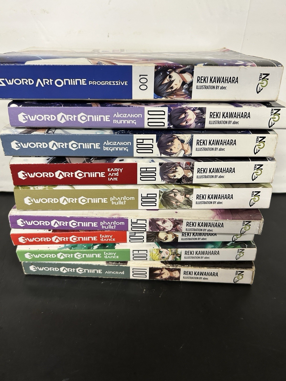Sword Art Online Light Novel Lot Volumes 1, 3-6, 8-10 by Reki Kawahara