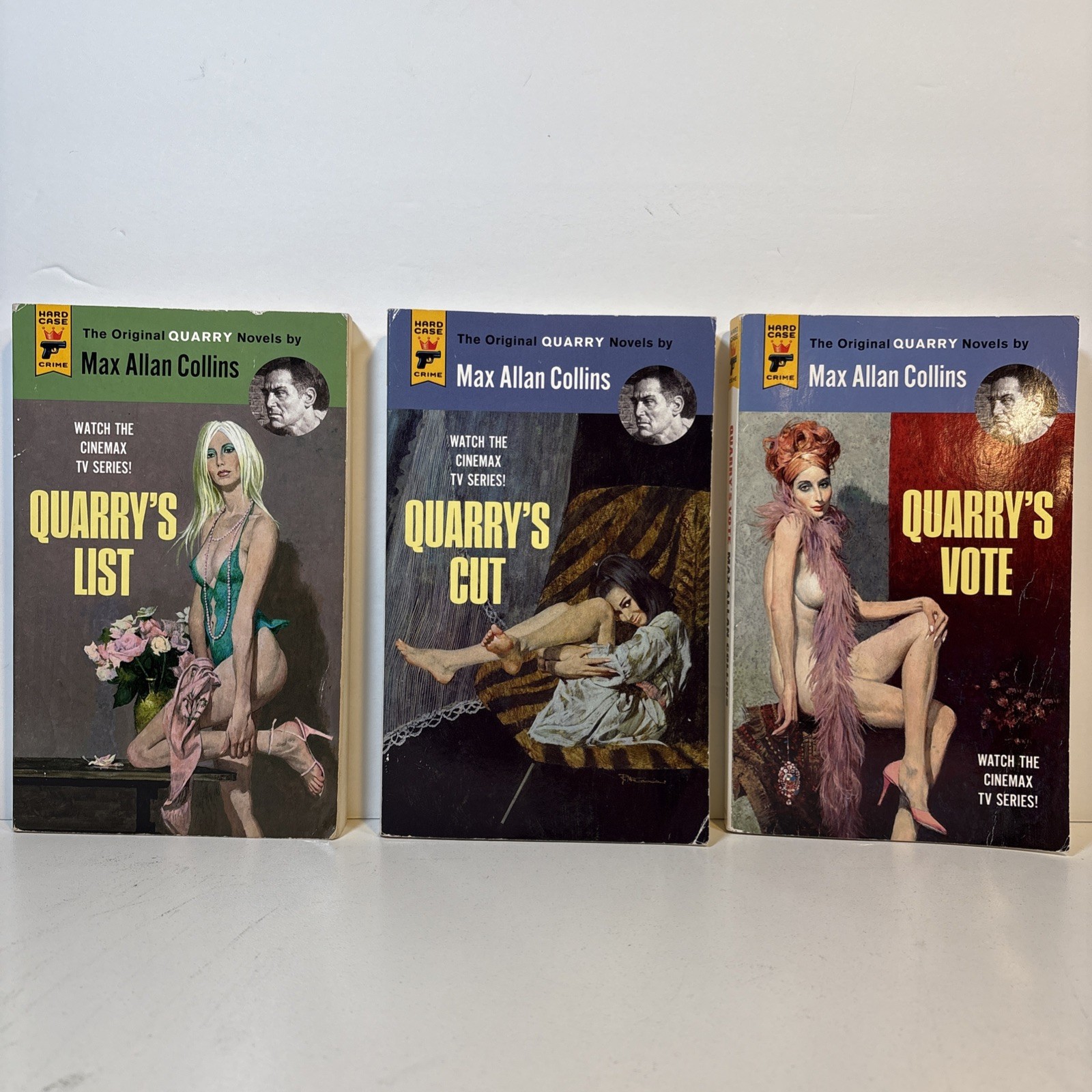 Quarry Novels Hard Case Crime Paperback Lot Max Allan Collins List, Cut, Vote