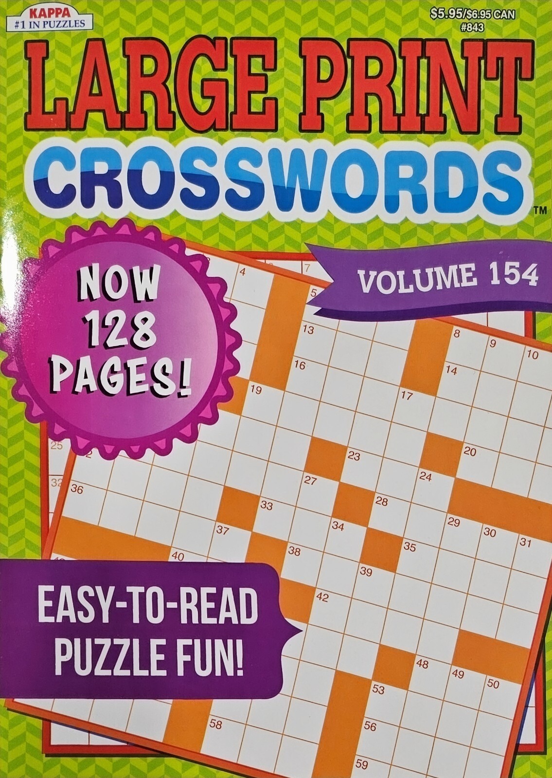 Kappa Large Print Crosswords Puzzle Books, Largest Selection of Volumes. U-PICK!