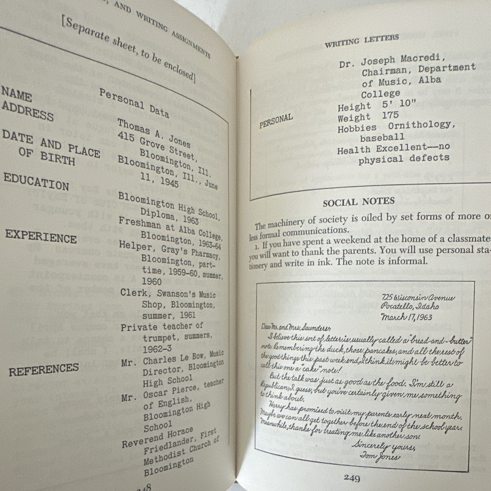 American Book Co Guide and Handbook for Writing Griggs & Webster HC 1964