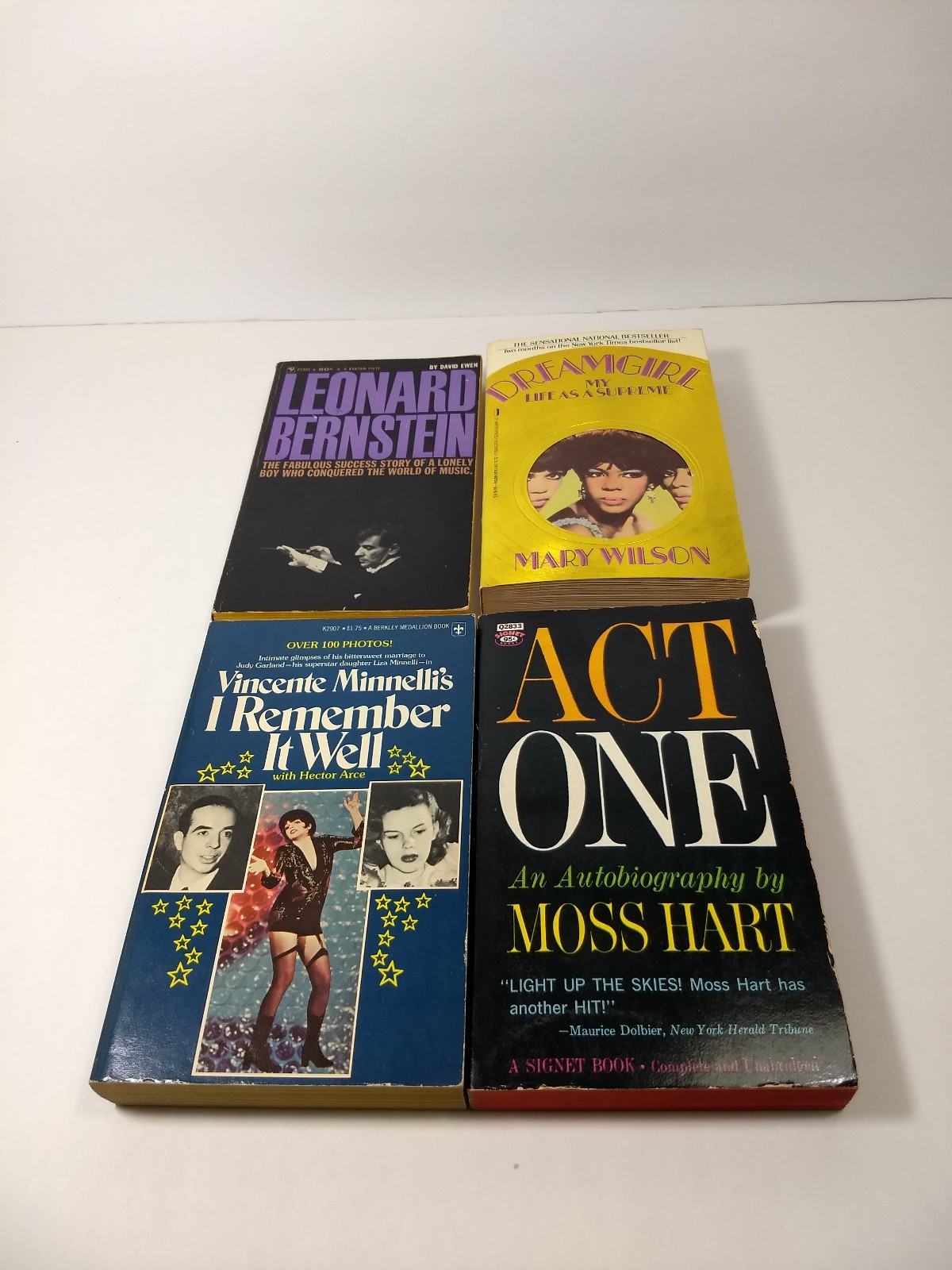 Performing Arts Book Lot Actor Actress Singer Biography Paperbacks Lot 4 Vintage