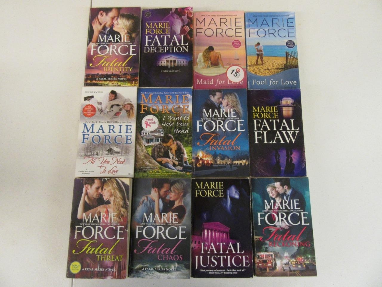 BIG Lot of (12) MARIE FORCE Romantic Suspense Books FATAL Flaw Chaos Deception