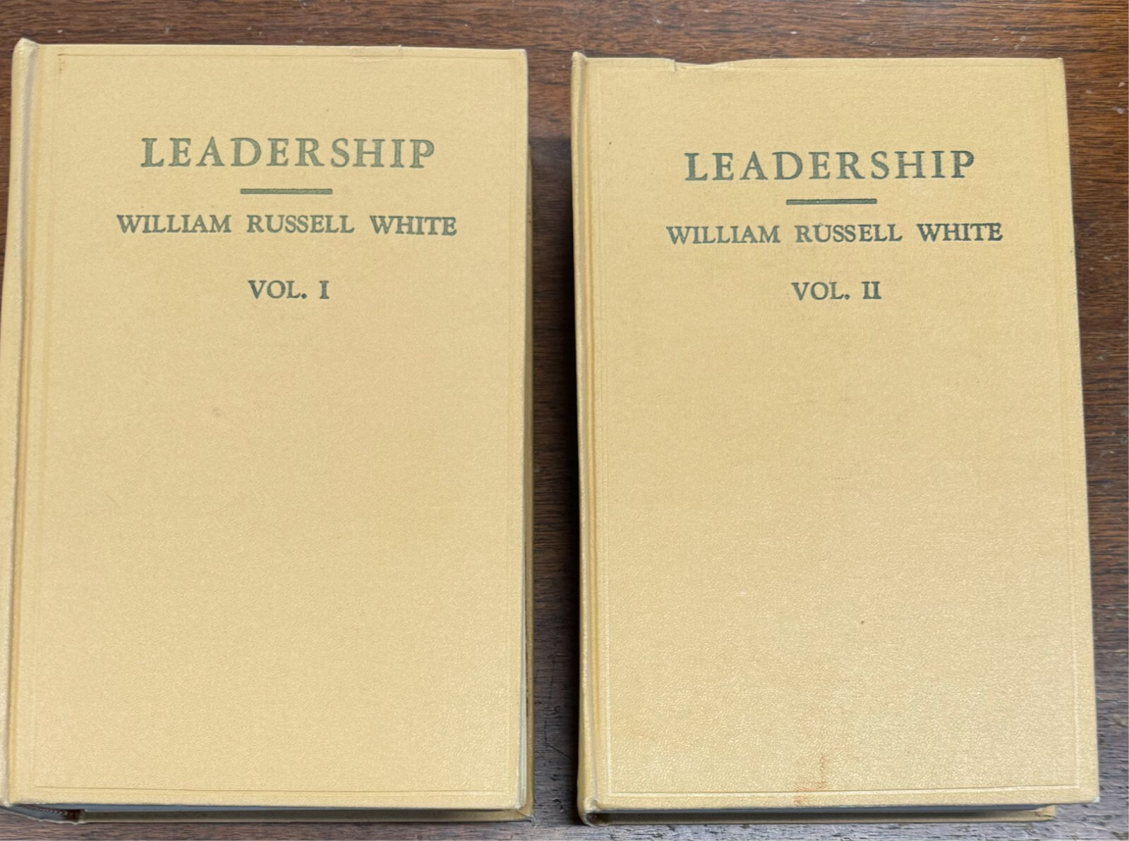 Leadership by William Russell White (1951 Hardcover) Two Volumes