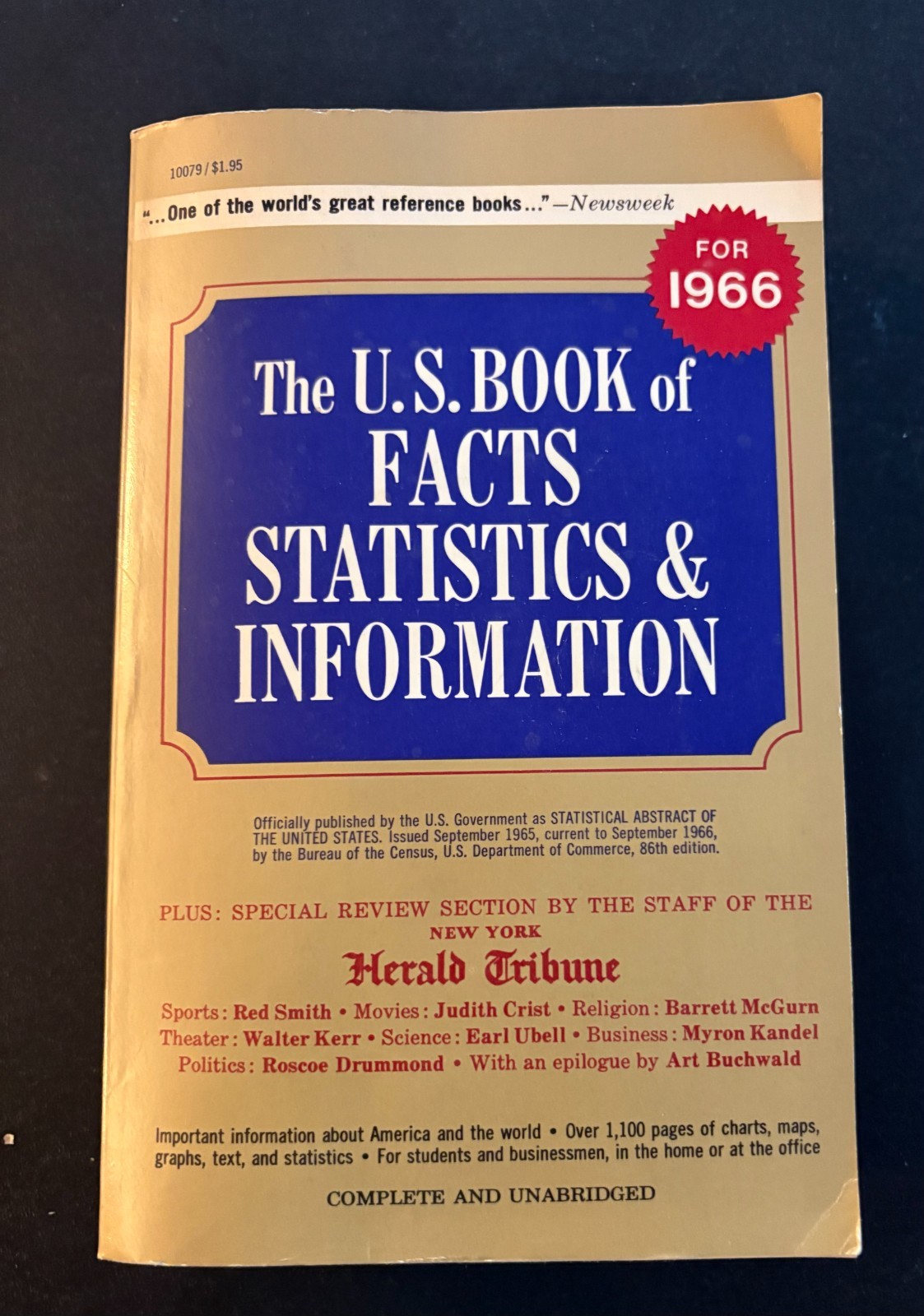 1966 U.S. Book of Facts Statistics and Information
