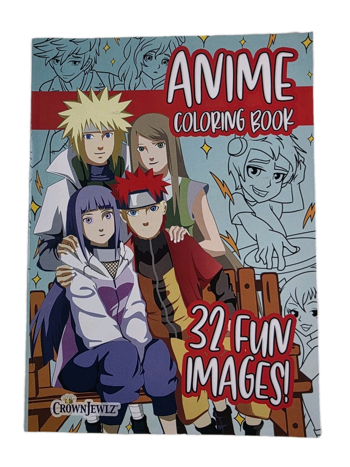 Anime Coloring Book 32 Fun Images! With Tear-Out Pages CrownJewlz New