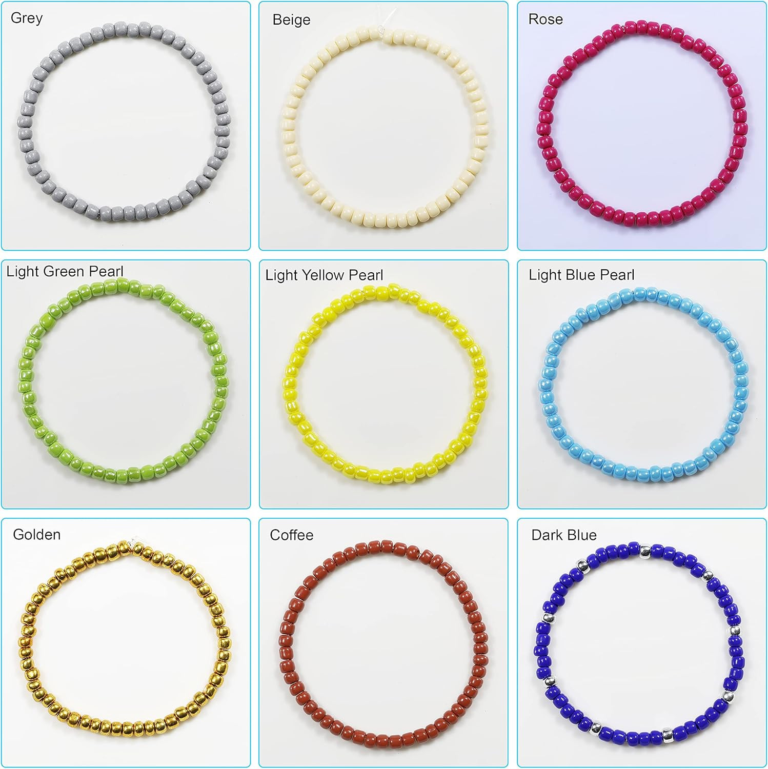 Opaque Yellow Color 4mm Seed Beads About 1200pcs/100Grams in Bag, 6/0 Glass Craf