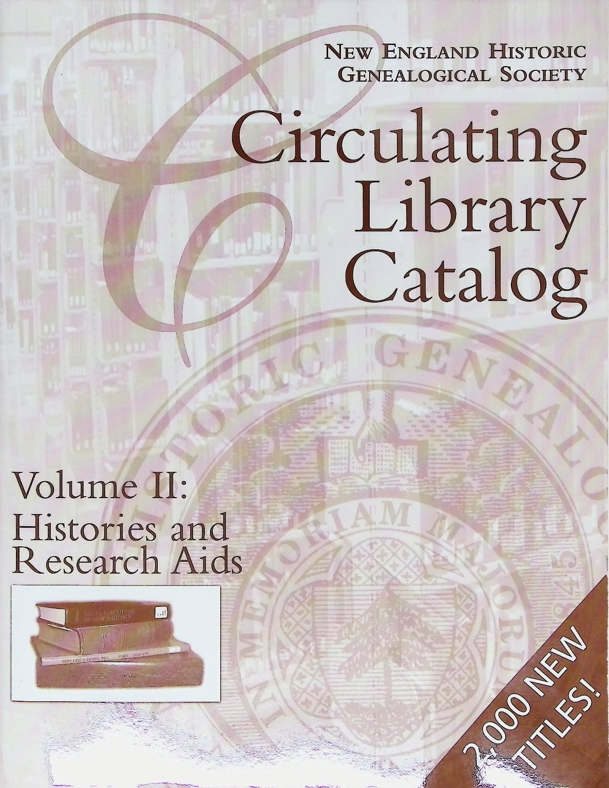 Circulating Library Catalog Volume II NEHGS 2004 11th Edition Genealogy Research