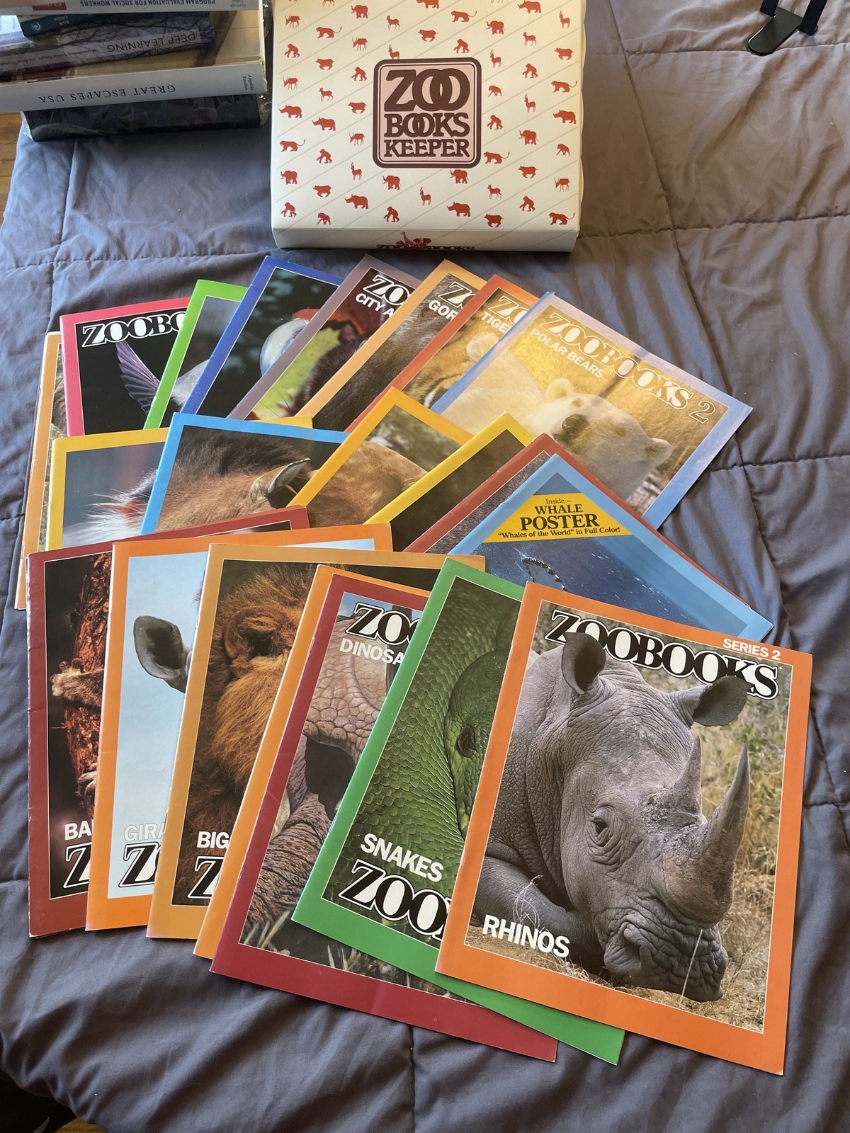 ZOOBOOKS Collection Lot 22 Books with Keeper Box 1980s Wildlife Education